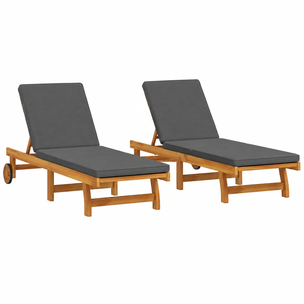 Salon de jardin, réglable, coloris marron, pour la terrasse ou le jardin