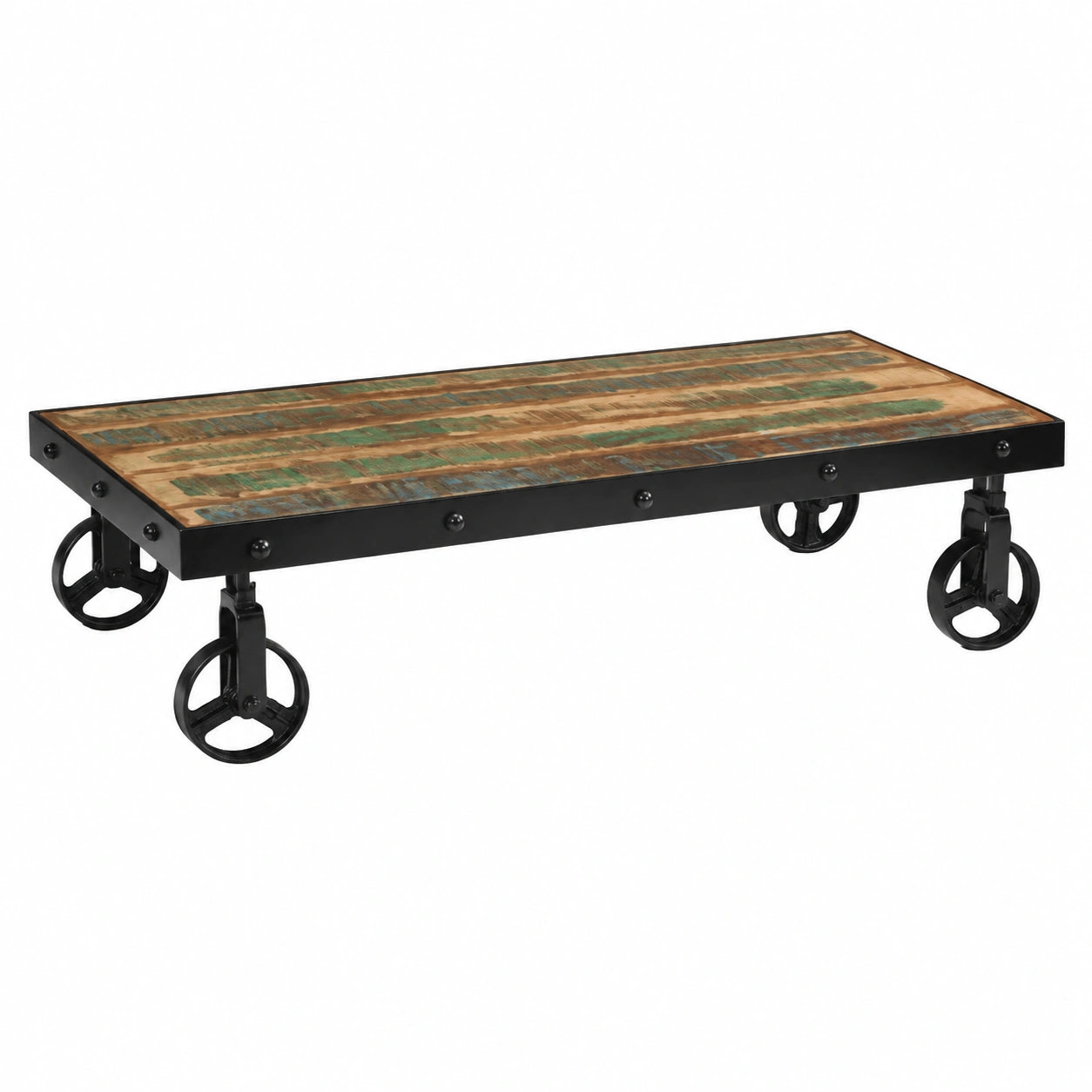 Canapé, avec rangement, sur roulettes, en bois massif, 100 x 55 x 26 cm, pour le salon
