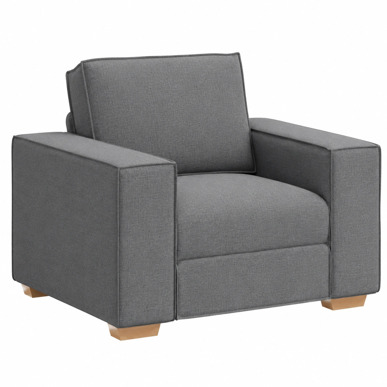 Canapé, en métal et tissu, modulable, rembourré, coloris gris, pour le salon