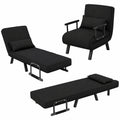 Canapé convertible, pliable, réglable, coloris noir, pour le salon ou la chambre d’amis