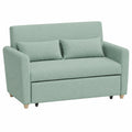 Canapé convertible, en tissu, 3 places, coloris vert, pour le salon ou la chambre d’amis