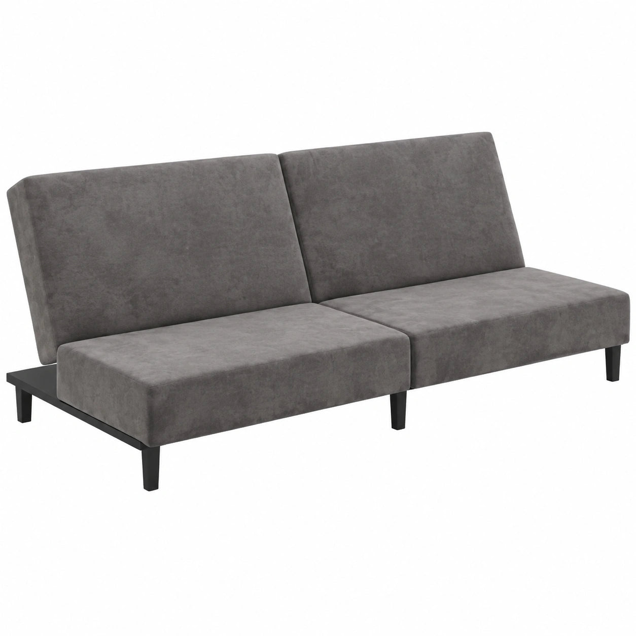 Canapé convertible, modulable, en velours, 2 places, coloris gris, pour le salon ou la chambre d’amis