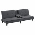 Canapé convertible, modulable, en velours, coloris gris, pour le salon ou la chambre d’amis