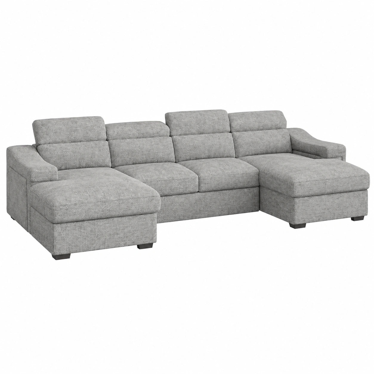 Canapé convertible, en velours, coloris gris, pour le salon ou la chambre d’amis